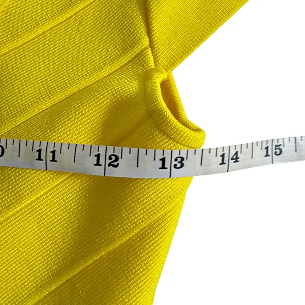 Bebe Lemon Yellow Cutout Bandage Dress Y2K Buttercup Cap Sleeve - Image 8