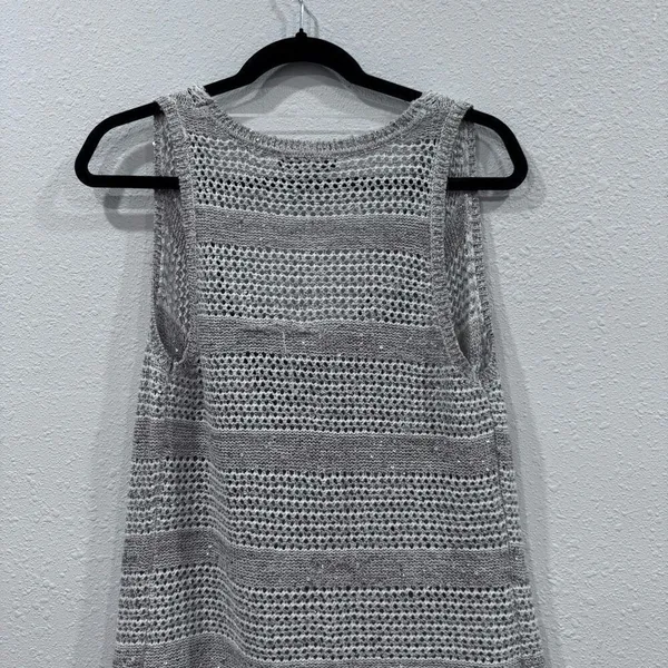INC International‎ concepts sleeveless top size large sequin Tan - Image 4