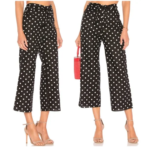 Privacy Please Nolana Black Polka Dot Wide Leg Pants XXS New without Tag Fun Mod - Image 4