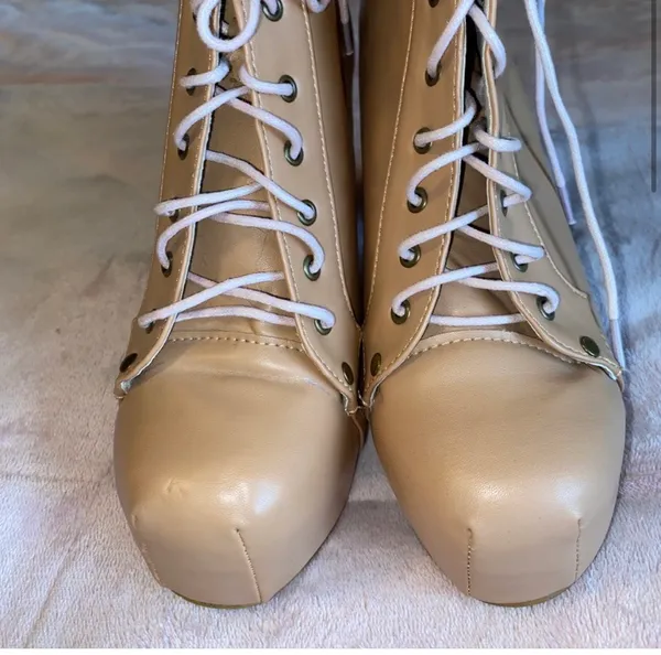 Light Pink High Heel Boot Heels Size 7.5 - Image 2