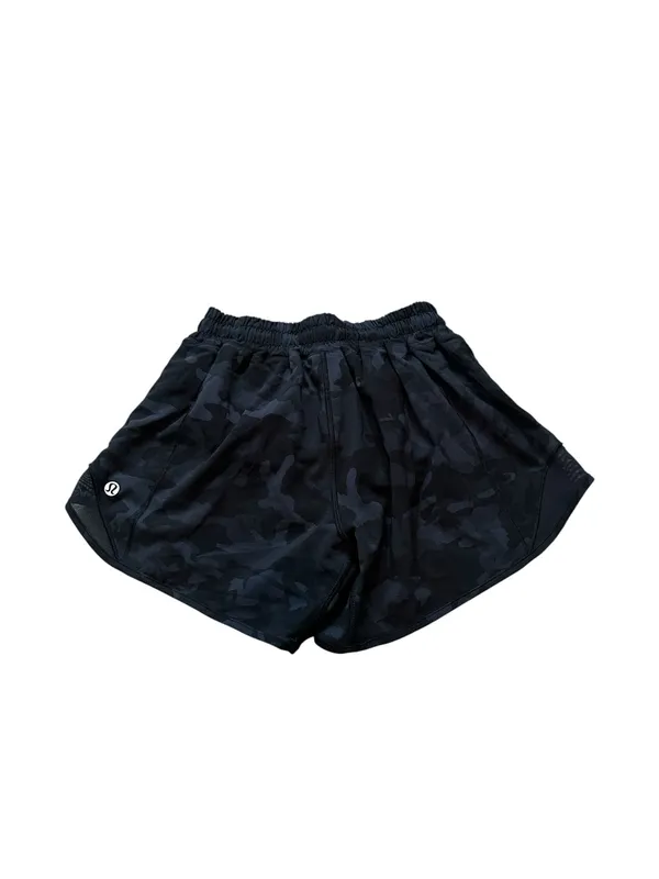 Lululemon Hotty Hot Shorts Size 2 Tall Black Camo Athletic Activewear Running - Image 3