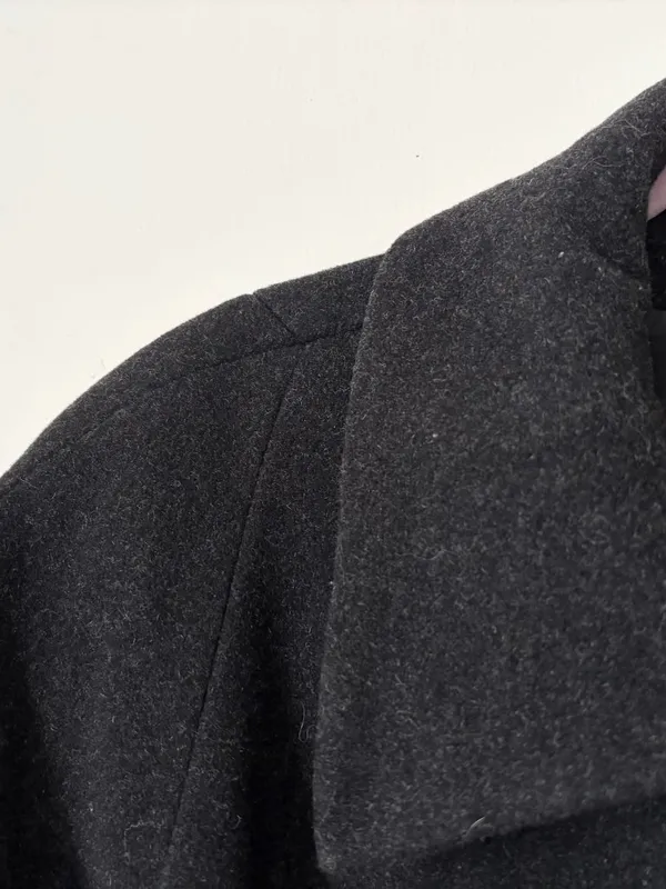 Jones New York Wool Blend Long Trench Overcoat Jacket - Image 3