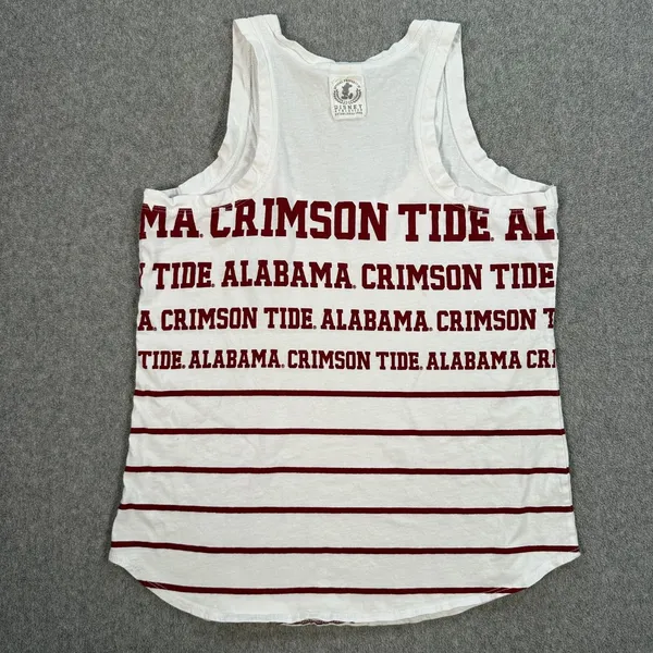 Alabama Crimson Tide Disney Athletic Tank Top Women's Large Stripe Racerback - Image 7