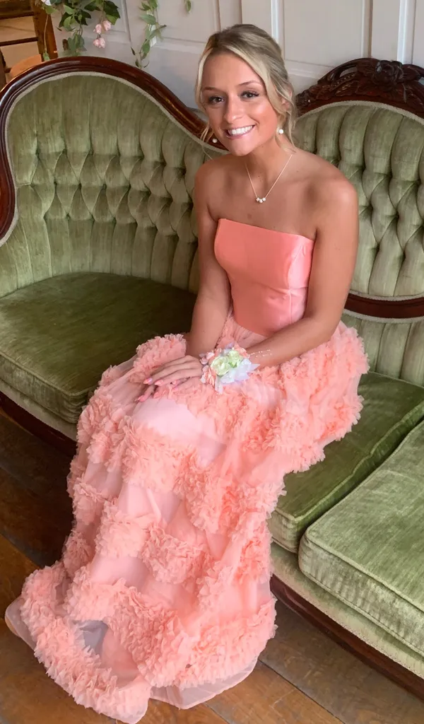 Pink Prom Dress Size 4 - Image 2