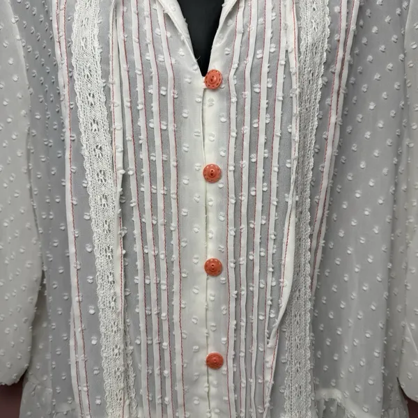 Matilda Jane‎ Light the Way Pullover Tunic Sheer Blouse Shirt Size Large Pilgrim - Image 4