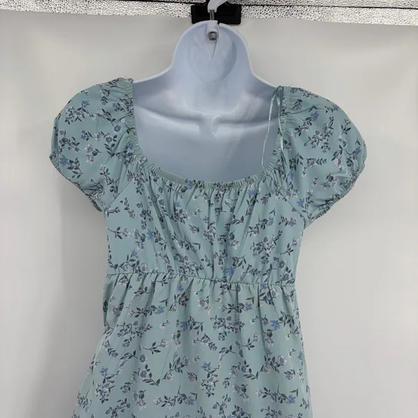 Pink Republic Babydoll =Floral Dress XS Milkmaid Coquette Cottagecore Bow Sage - Image 6