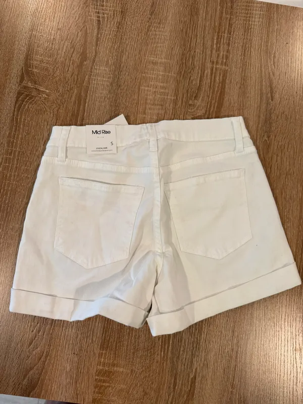 Boutique White Jean Shorts - Image 2