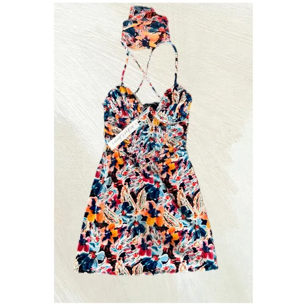 For Love and Lemons x Free People Paisley Brooklyn Smocked Abstract Dress NWT - Image 8
