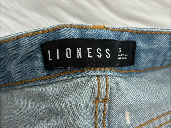 Lioness Bleached Blue Straight Leg Jeans - Image 7