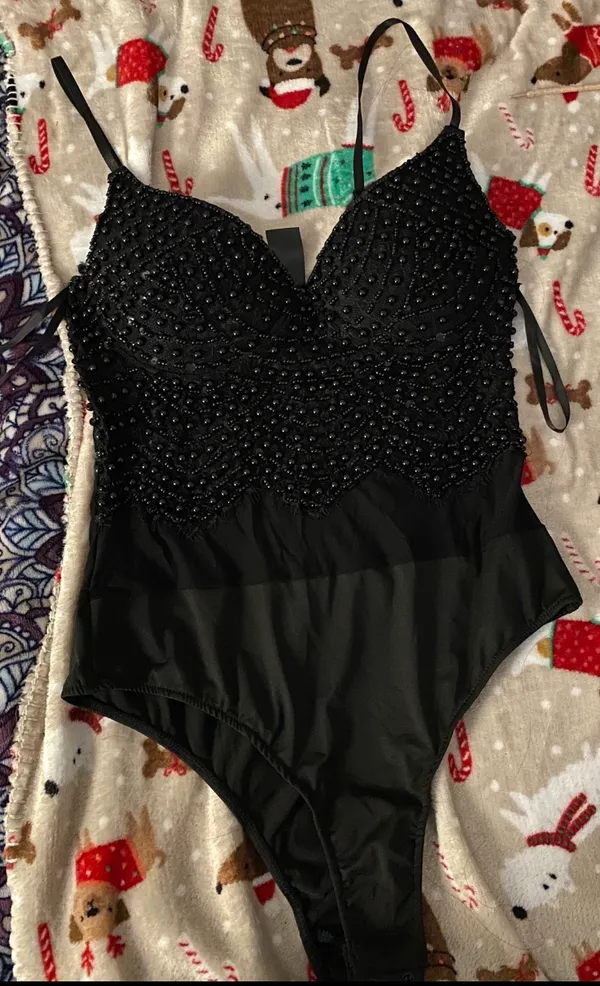 Windsor Sequin Black Body Suit - Image 2