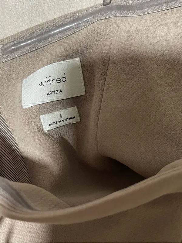 Aritzia Wilfred strapless Posh Tube Top Size 4 Nomad Taupe color - Image 6