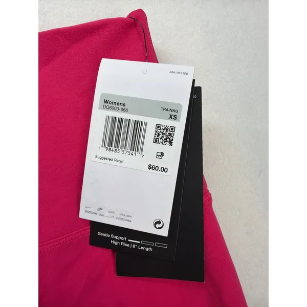 Nike Womens Zenvy Gentle-Support High-Waisted 8" Biker Shorts Pink DQ6003-666 XS - Image 6