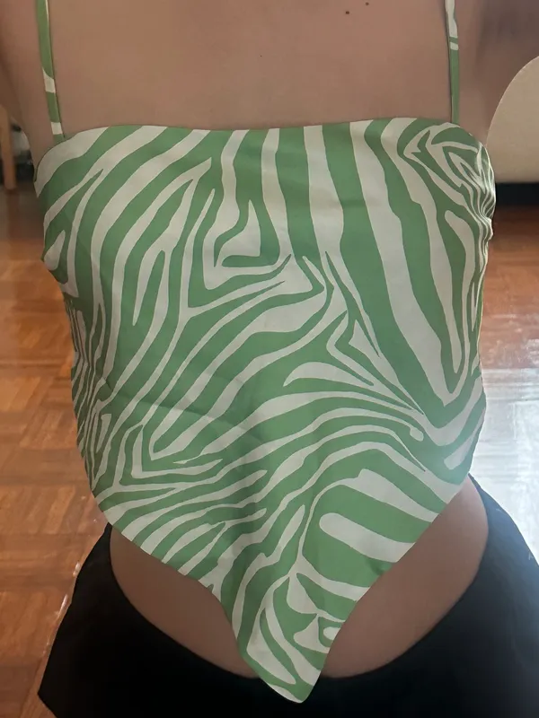 Princess Polly Miss Lexi Green Zebra Print Top - Image 6