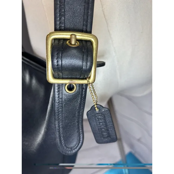 Vintage Coach Legacy Helen Duffle Bucket Bag 9953 Black Leather Shoulder Bag - Image 11