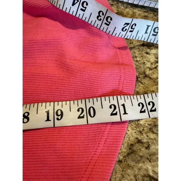 Women's We The Free Pink Ribbed V-Neck Tank Top L - Image 6