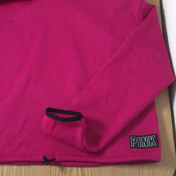 New Women’s PINK Victoria’s Secret Sweatshirt Hoodie Fuschia Size Small - Image 3