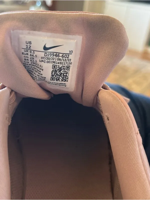 Nike Air Force 1 Low‎ Blush Pink Leather Sneakers - Image 4