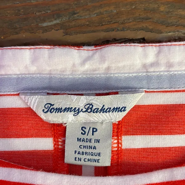 Tommy Bahama Jovanna Orange Stripe Lace-Up Shoulder Knit Dress Sz S 💚🎀 - Image 13