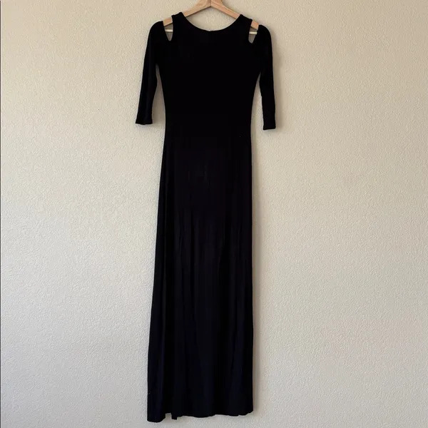Monteau Black Cold Shoulder Maxi Dress- NWT - Image 4