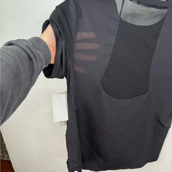 Zella T-Shirt Womens Size M Black Short Sleeve Athletic Mesh Back - Image 3