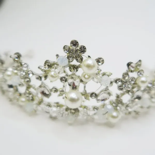 Wedding Tiara - Azazie Avenetian Rhinestone and Pearl Tiara - Image 4
