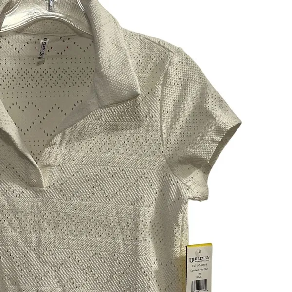Eleven by Venus Williams‎ Women's XS White Polo Shirt Lightweight Breathable - Image 3