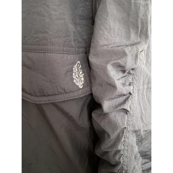 Free People Movement‎ Off The Bleachers Coaches Jacket Navy Blue Women's Small - Image 10