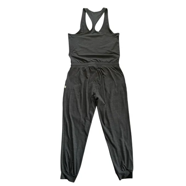 Vuori Lux Sleeveless Jumpsuit In Charcoal Heather Size S Athleisure Activewear - Image 11