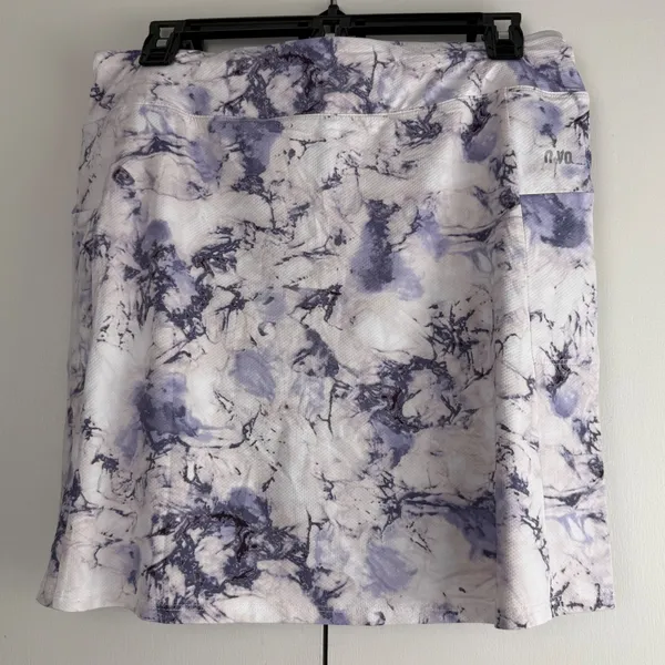 N'vo Layla‎ Skort Lavender Marble Print LivCool UPF 50 Golf Tennis Skirt Med NWT - Image 2