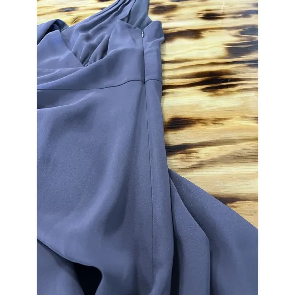 J Crew Purple Sophia Fit Flare Silk Midi Dress Women‎ Size 14 Formal Modern City - Image 9