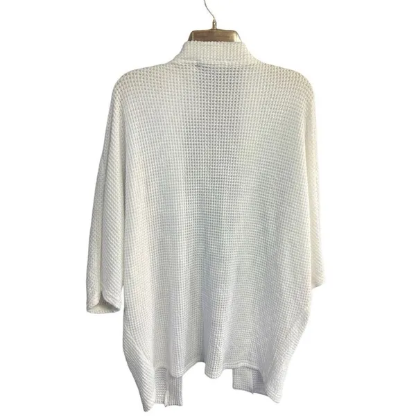 YIBOCK Off White Over Sized Open Cardigan Knit Sweater Sz S NWT - Image 2