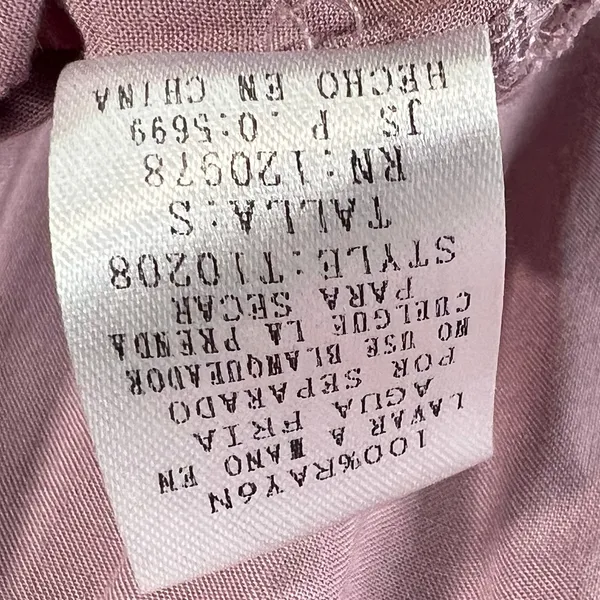 Entro Tunic Tank‎ Top Womens S Pink Sleeveless Button Down Tiered Soft Babydoll - Image 12