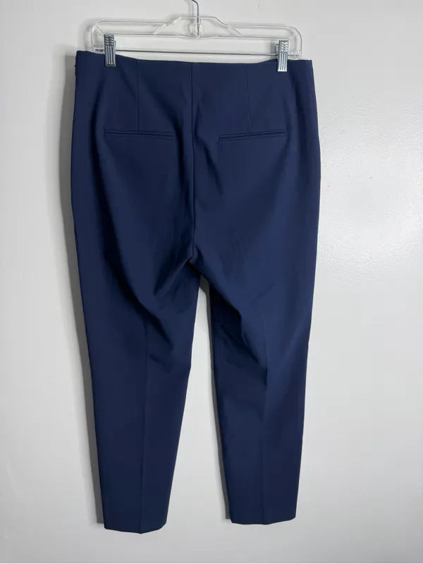 Ann Taylor The Side Zip Ankle Pant Bi-Stretch Navy Size 8‎ Careerwear Office - Image 3