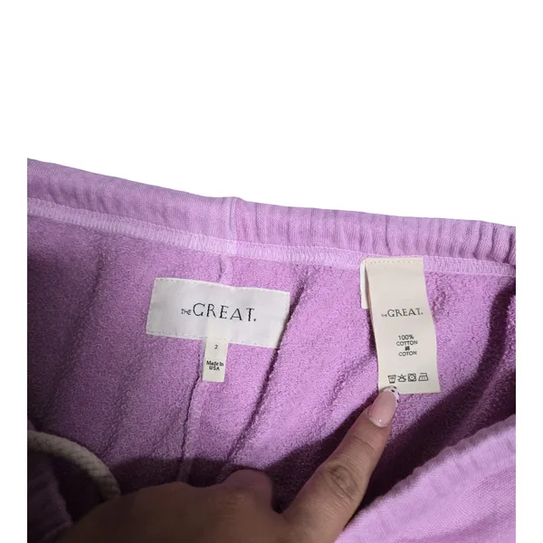 The Great. The Stadium Purple Sweatpants Size: 2 - Image 3