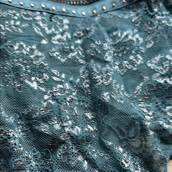 Victoria's Secret Blue Lace Chemise with Plunging V-Neck - Image 2