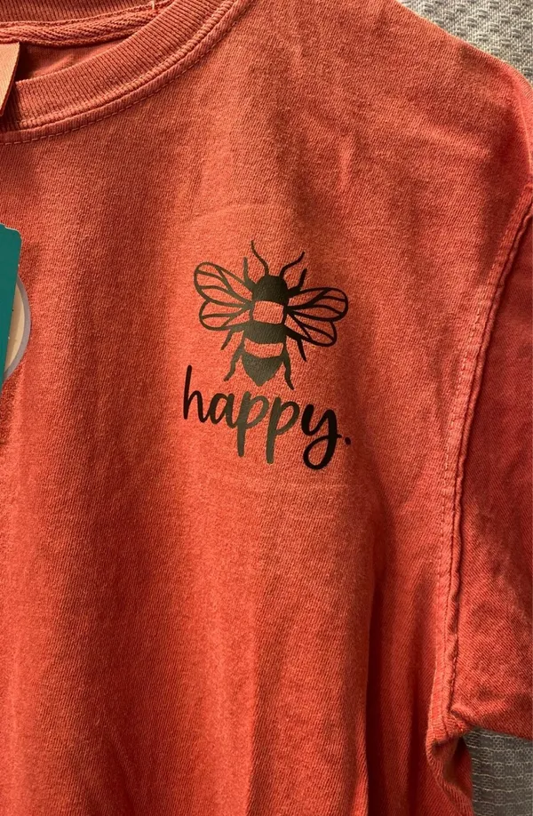 Comfort Colors Bee Happy Shirt - Image 5