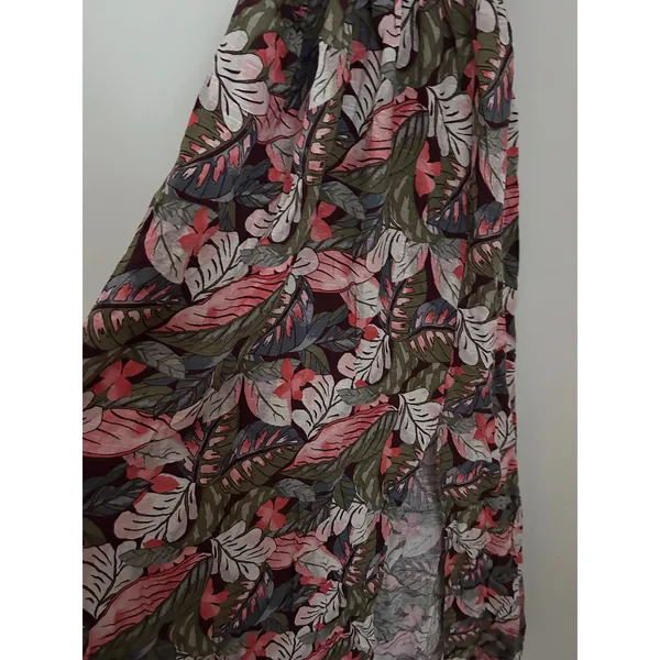 New Women’s Wild Fable Tropical Palm Print Maxi Dres Rayon Stretchy size Medium - Image 4