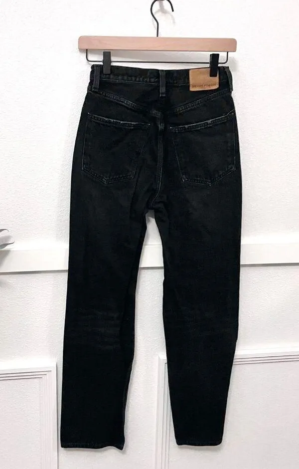 Aritzia Denim Forum The Joni High Rise Loose Jeans Black Size 23 - Image 4