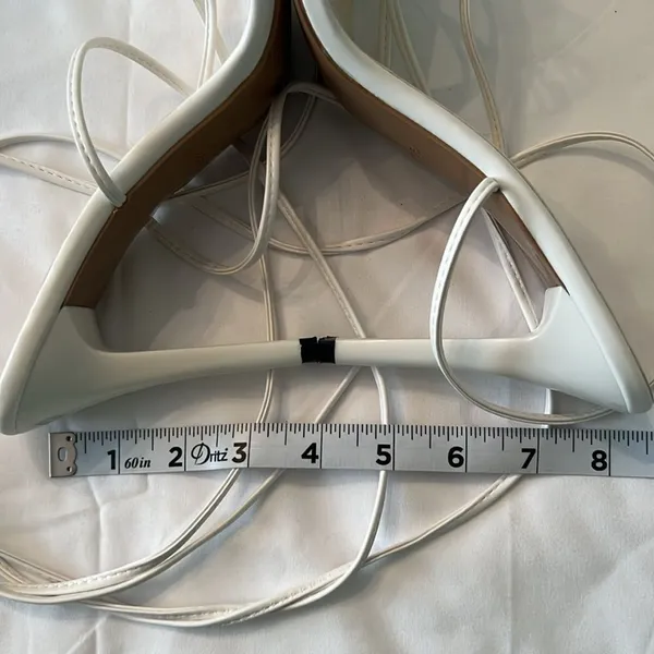 NWT White Strappy Sandals no size on sandals see size chart and measurements - Image 8