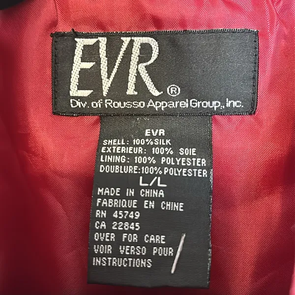 Vintage EVR Silk Hot Pink Bomber Jacket‎ Size Large - Image 4