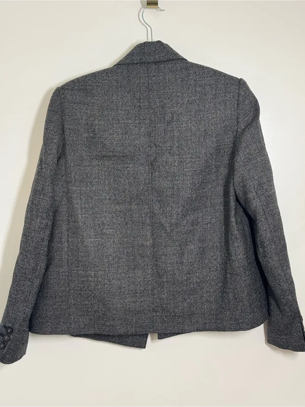 Zara 100% WOOL STRUCTURED BLAZER ZW COLLECTION sz 12 - Image 13
