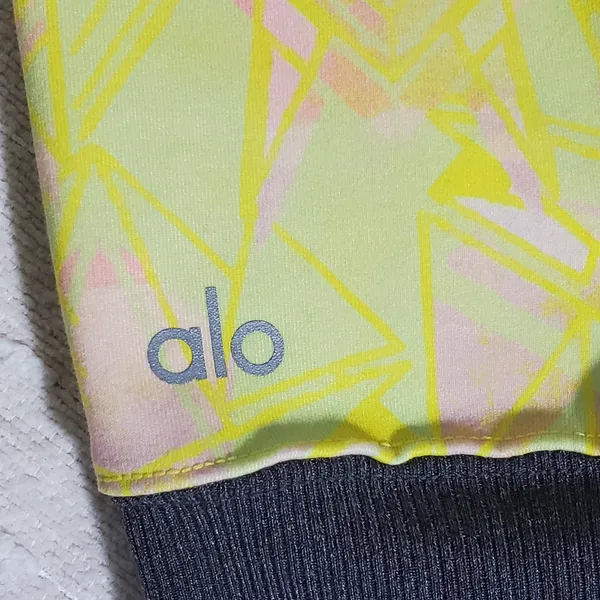 Alo Yoga Alo Goddess‎ Indio Zest High Waist Leggings Yellow & Gray. Size M - Image 5