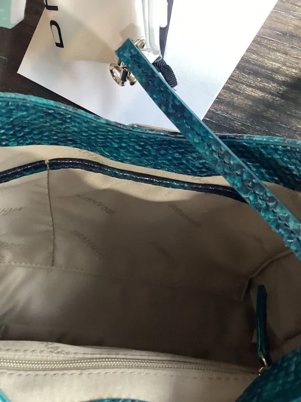 Brahmin Small Gwynne Blue Mariner Leather Crossbody - Image 5