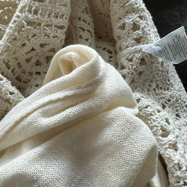 NWT Z Supply Allure Dress Sz M Natural Crochet Knit Sleeveless Boho Sleeveless - Image 12