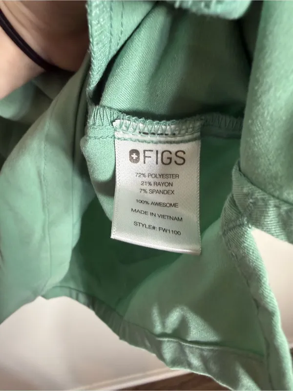 Figs Casma Three-Pocket Scrub Top Jade Green XL - Image 5