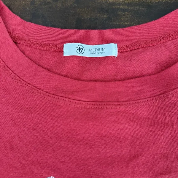 Atlanta Falcons Oversized relaxed Racer Red T-Shirt Women's Medium 47 Brand - Image 4