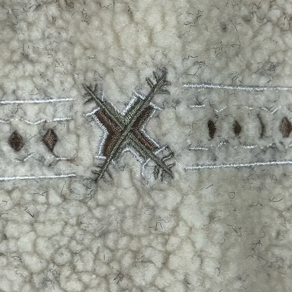 Cozy Sherpa Reversible Jacket W/Corduroy Trim Womens‎ Petite LG Cream & Tan NEW - Image 3