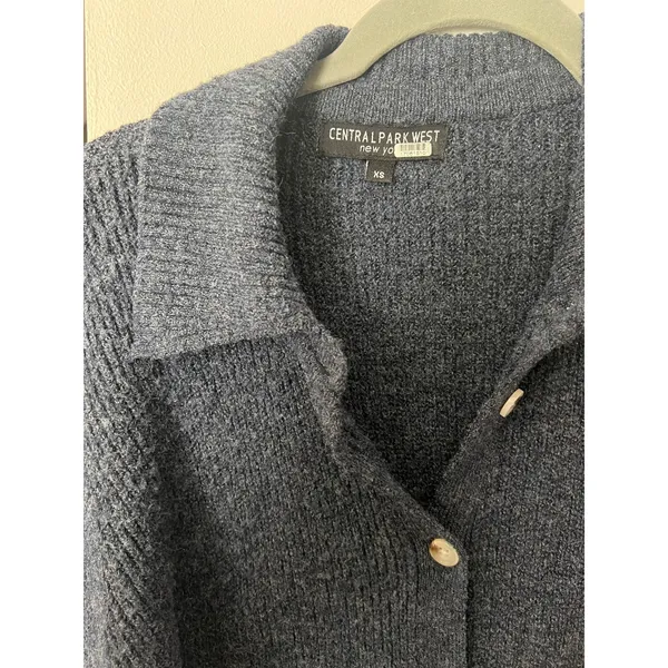 Central Park West Millie Oversized‎ Sweater Polo Navy Size XS - Image 6