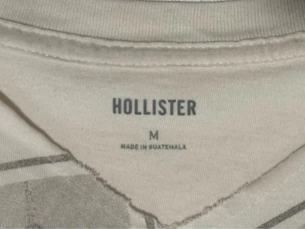 Hollister Off-The-Shoulder Oversized Graphic Tee White - Image 3