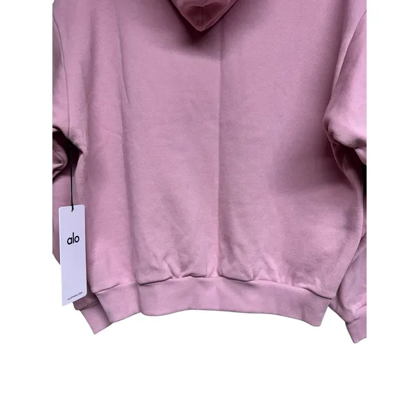 Alo Yoga Accolade Hoodie‎ Sweatshirt Ballet Pink Unisex Size Small - Image 6